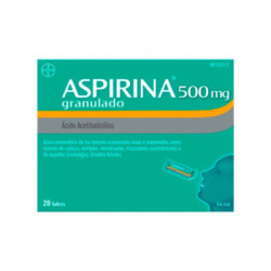 Aspirina 500 mg 20 sobres granulado